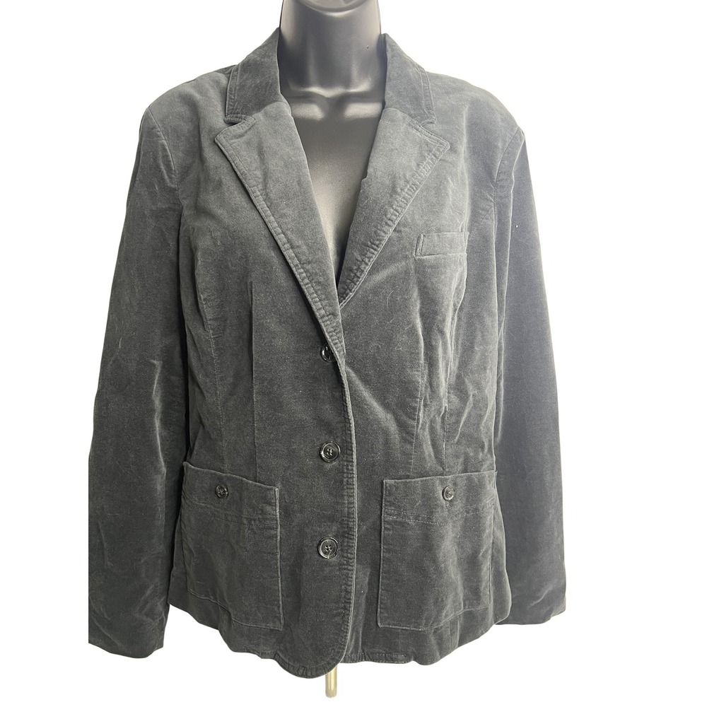 Eddie Bauer Blazer Womens 10 Corduroy Jacket Two Button Casual Pockets Lined